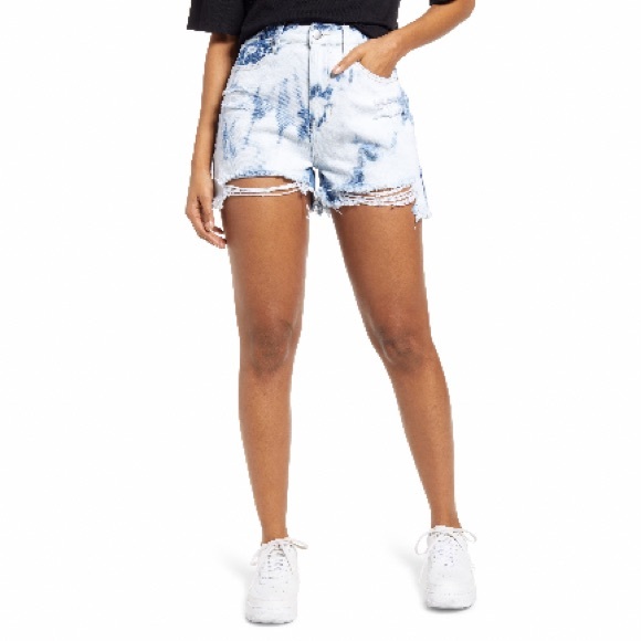BP Ripped Nonstretch Denim Cutoff Shorts in Blue Bleached Wash (27) - Picture 10 of 10